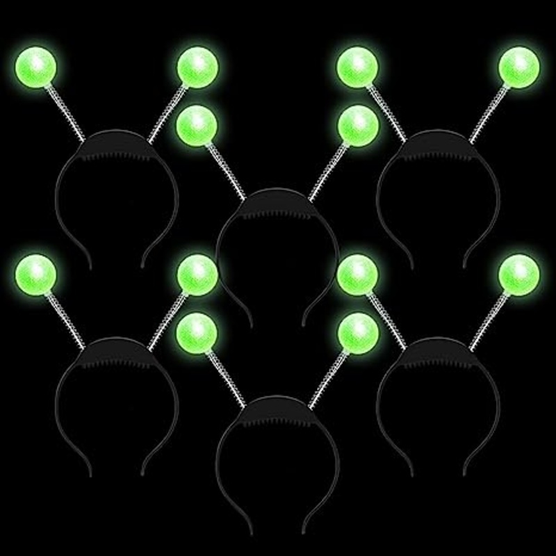 LED Martian Head Bopper (Green), 6 Pack