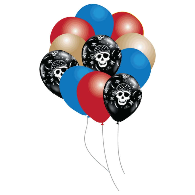 Pirate Balloons Party pack 16