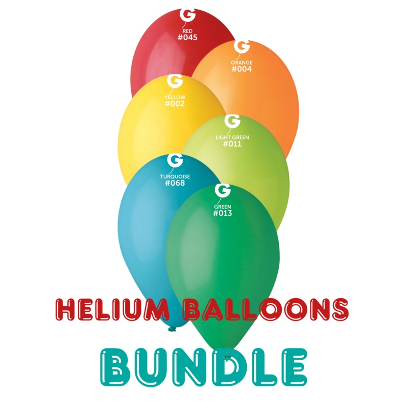 12 Helium Filled Latex Balloons