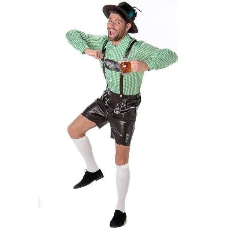 Alpine Green Mens Lederhosen Oktoberfest Costume