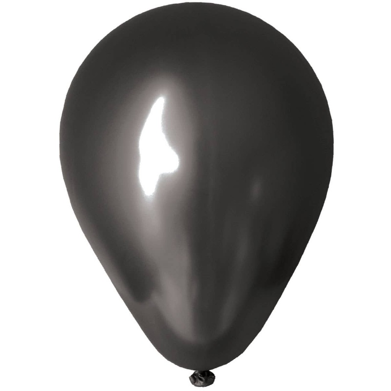 Black Chrome 10 Pack 30cm Latex Balloons