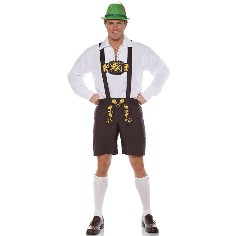 Classic Belgian Plus Size Mens Lederhosen Oktoberfest Costume