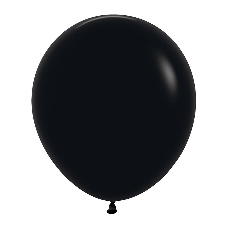 Fashion Black 6 Pack 45cm Latex Balloons