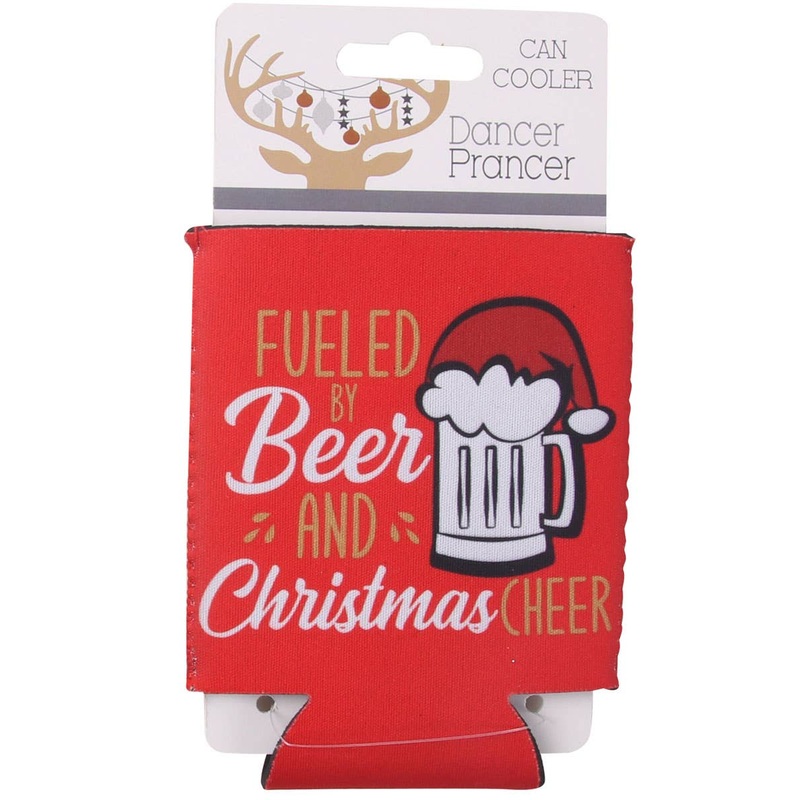 Fueled By Beer and Christmas Cheer Stubby Holder