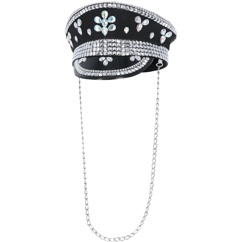 Jewelled Deluxe Black Studded Festival Hat