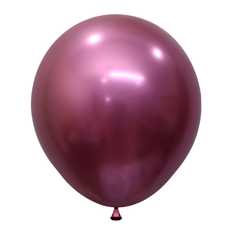 Metallic Reflex Fuchsia 6 Pack 45cm Latex Balloons