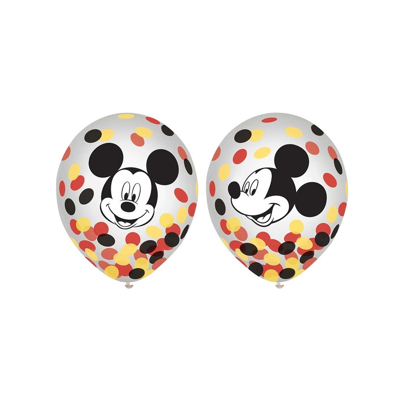 Mickey Mouse Forever 6 Pack 30cm Latex Confetti Balloons