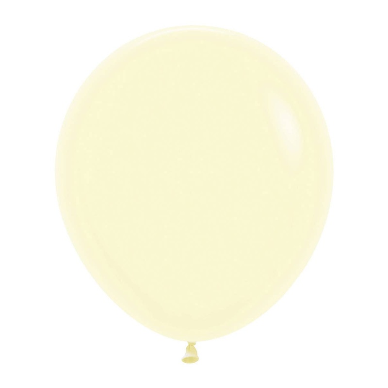 Pastel Matte Yellow 6 Pack 45cm Latex Balloons