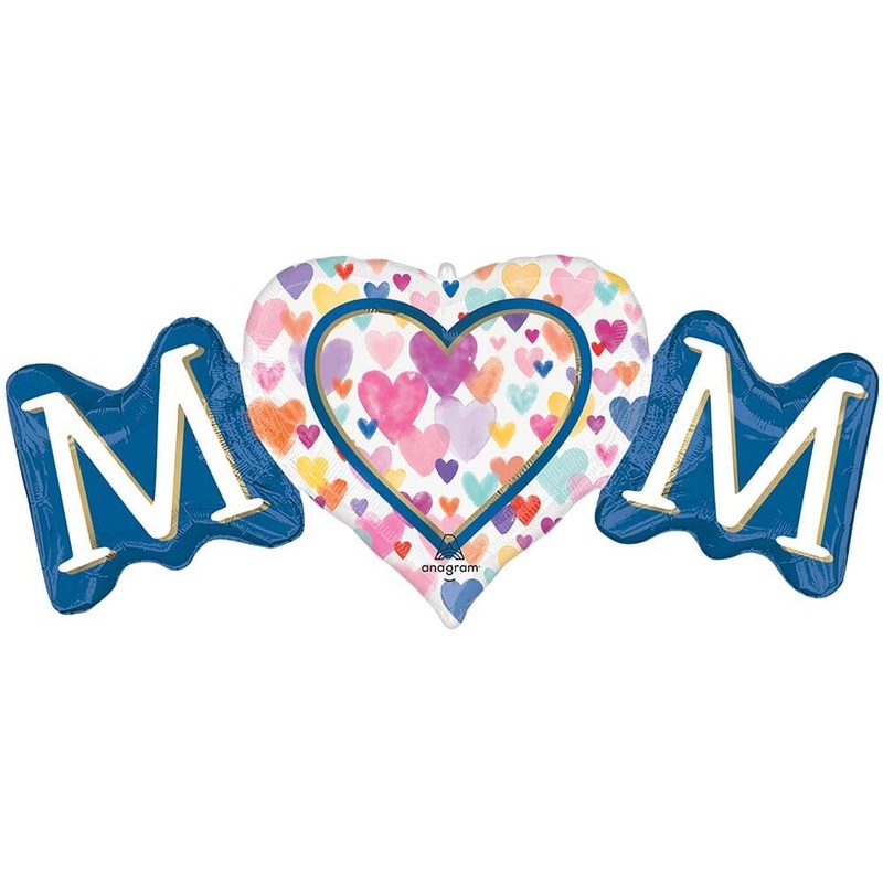 Sprinkled Hearts MOM 40 Balloon