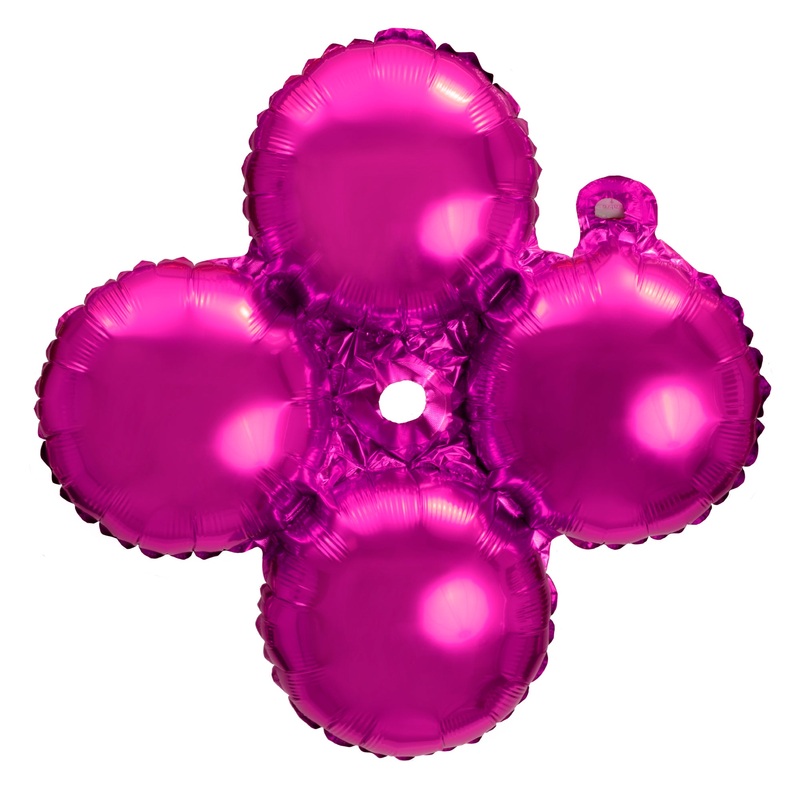 16" Quad Mylar Balloon 50pc/pack - Fuchsia