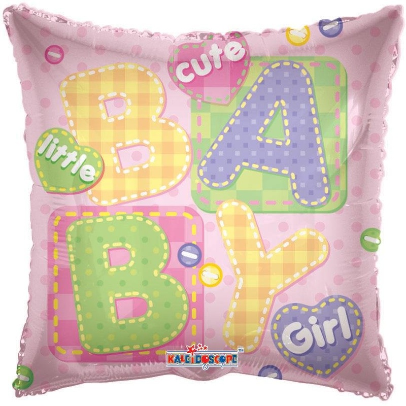 18" Baby Girl Big Letters Balloon - (Single Pack). 17772-18