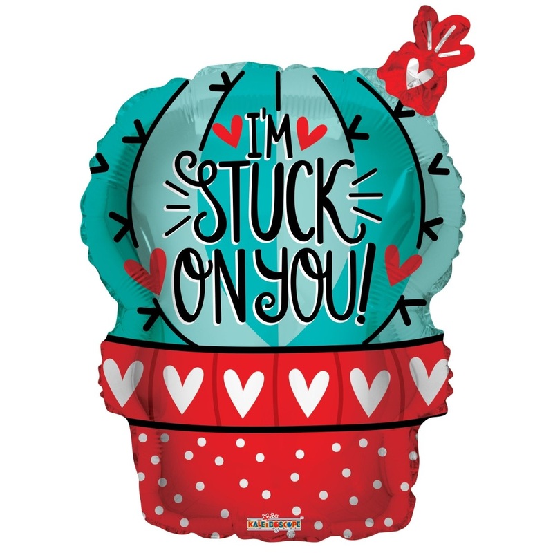 18" I'm Stuck On You Cactus Love Foil Balloon - (Single Pack). 16253-18