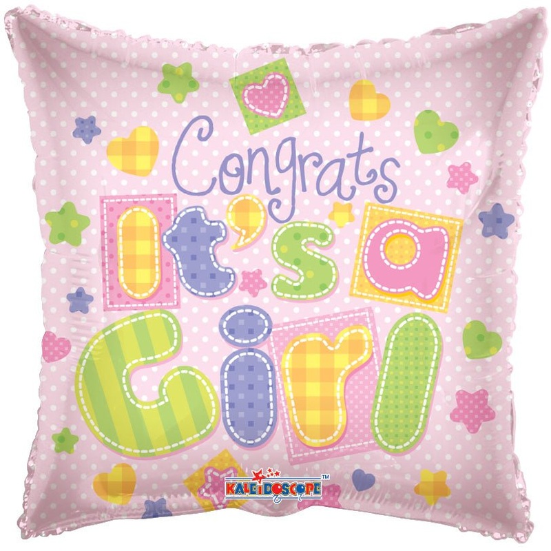 18" It's a Girl Mylar Foil Balloon - (Single Pack). 19295-18