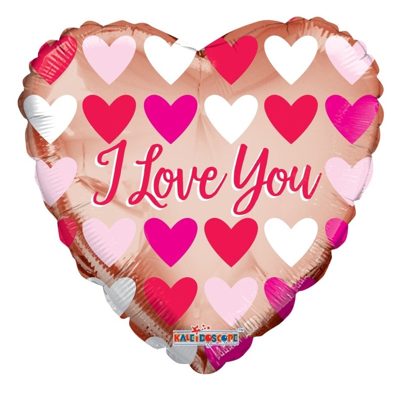 18" Love You Rose Gold Foil Balloon - (Single Pack). 15992-18