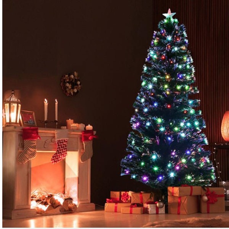 90cm Green Christmas Tree with Ultra Bright Multicolour Changing LED Lights