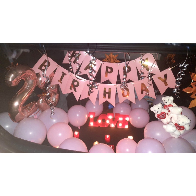 Car Boot Birthday Milestone Decor with LOVE led light