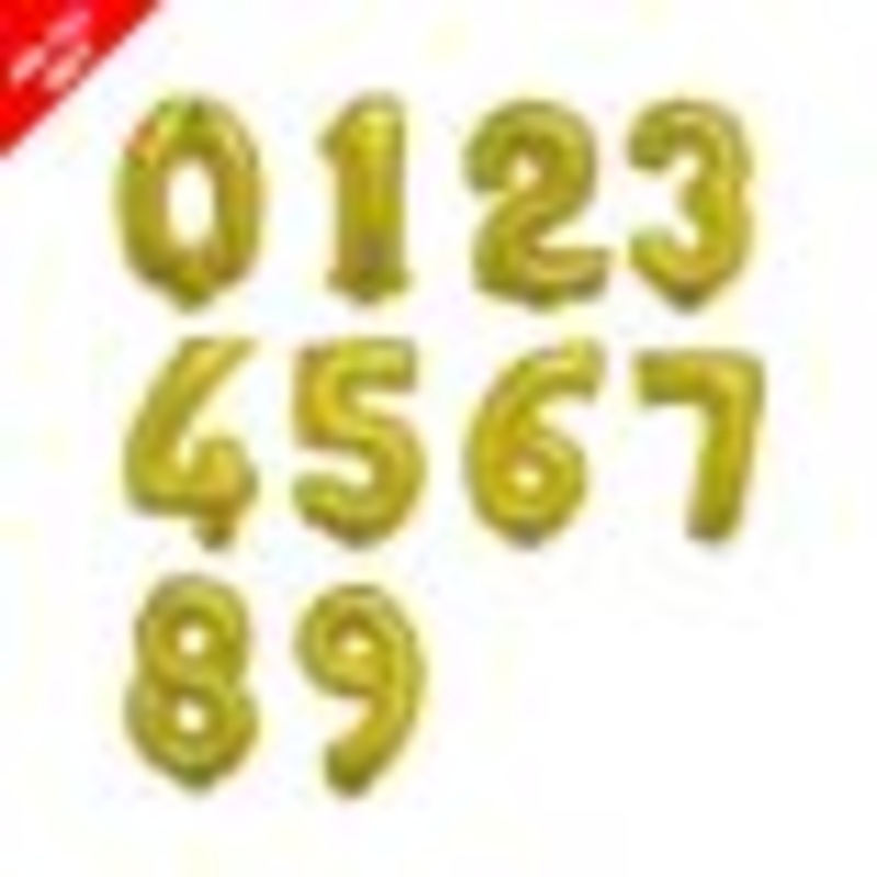 Holographic Gold 16in Air Filled Mylar Number