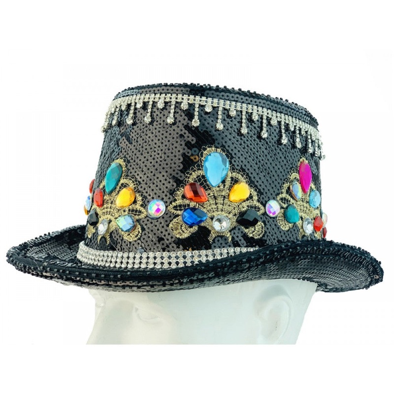 Jeweled Sequin Top Hat | New Year's Eve
