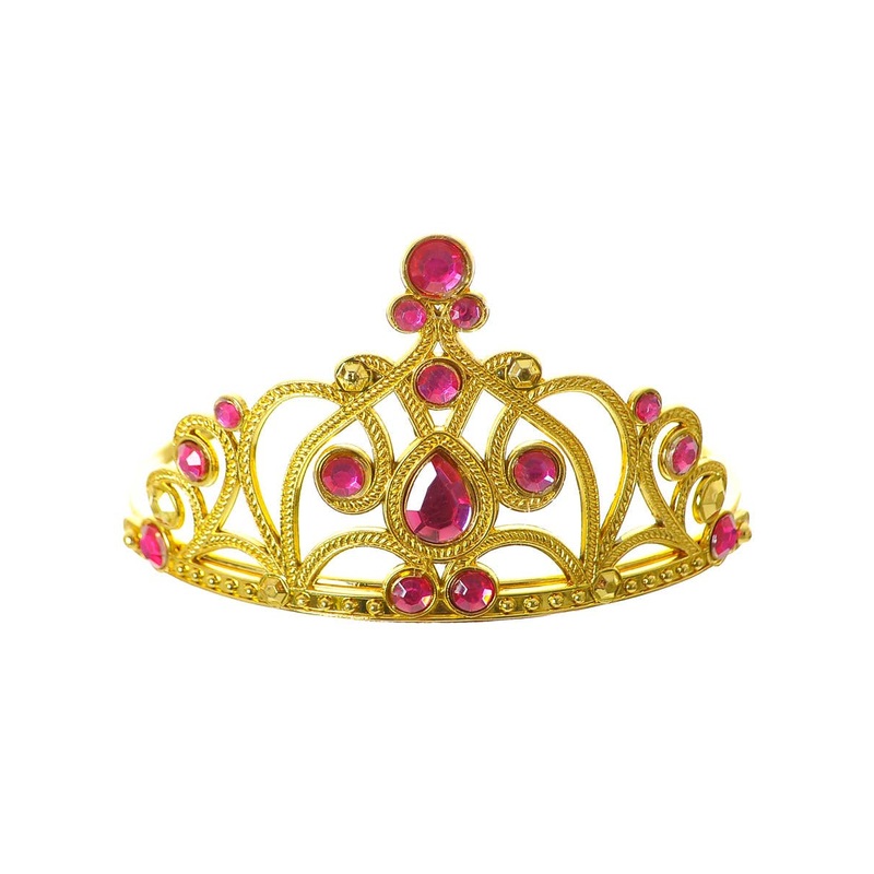 Jewelled Pink and Gold Girls Princess Tiara