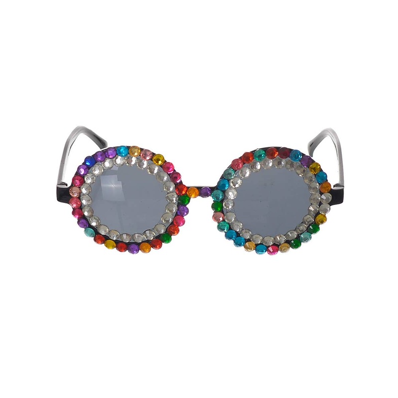 Rainbow Jewelled Festival Costume Glasses