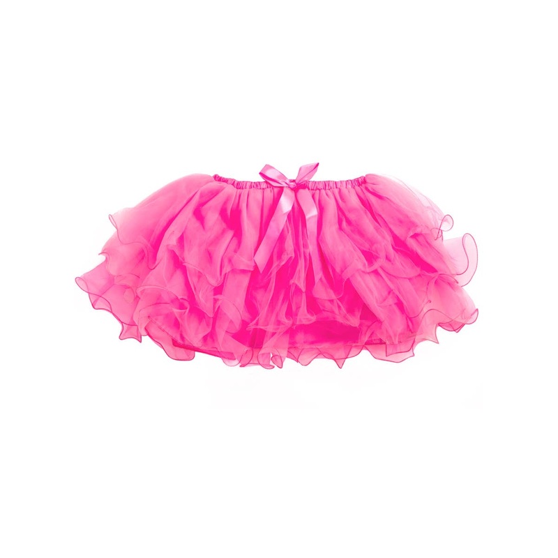 Ruffled Neon Pink Womens Costume Tutu