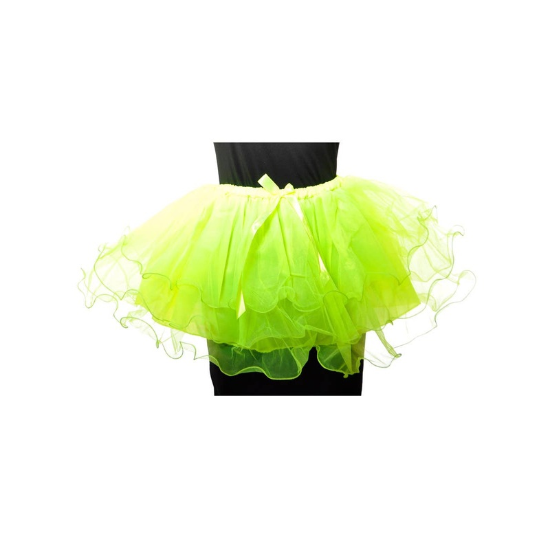 Ruffled Neon Yellow Womens Costume Tutu