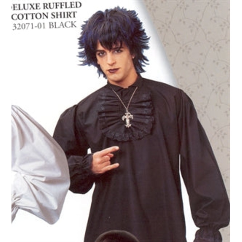 Ruffled Shirt Black Xlarge