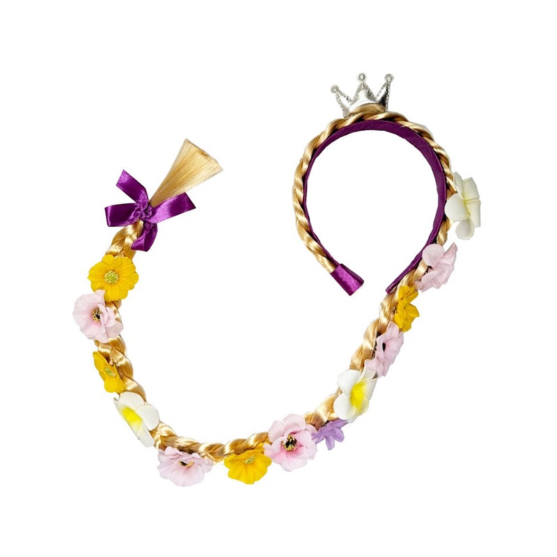 Tangled Princess Girls Long Blonde Costume Braid Headband