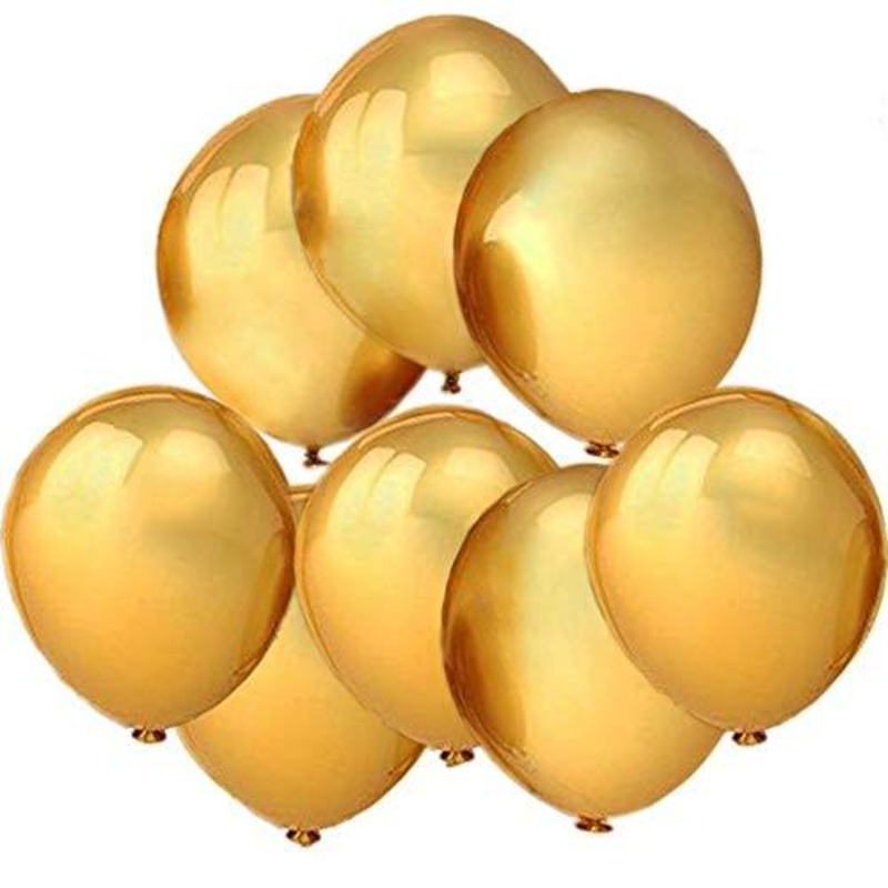 100 Pack Gold Balloons Latex 10" Helium Balloon Gold for Wedding Birthday Party Festival Christmas Decorations