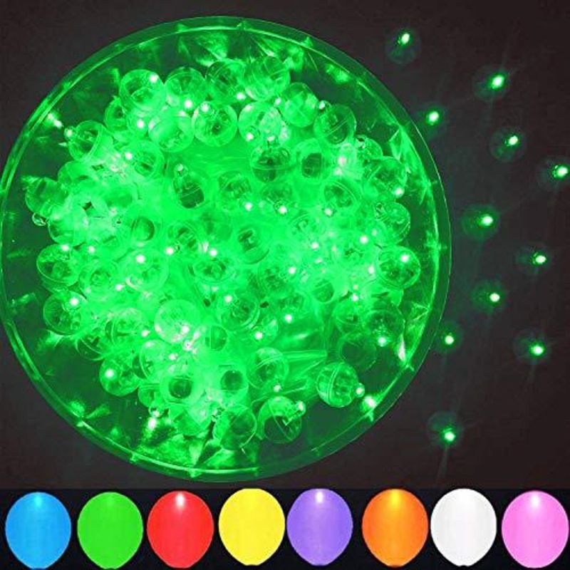 100pcs LED Balloon Light Mini Round Balls, Waterproof Tiny Led Light for Balloon Paper Lantern Halloween Christmas Decoration