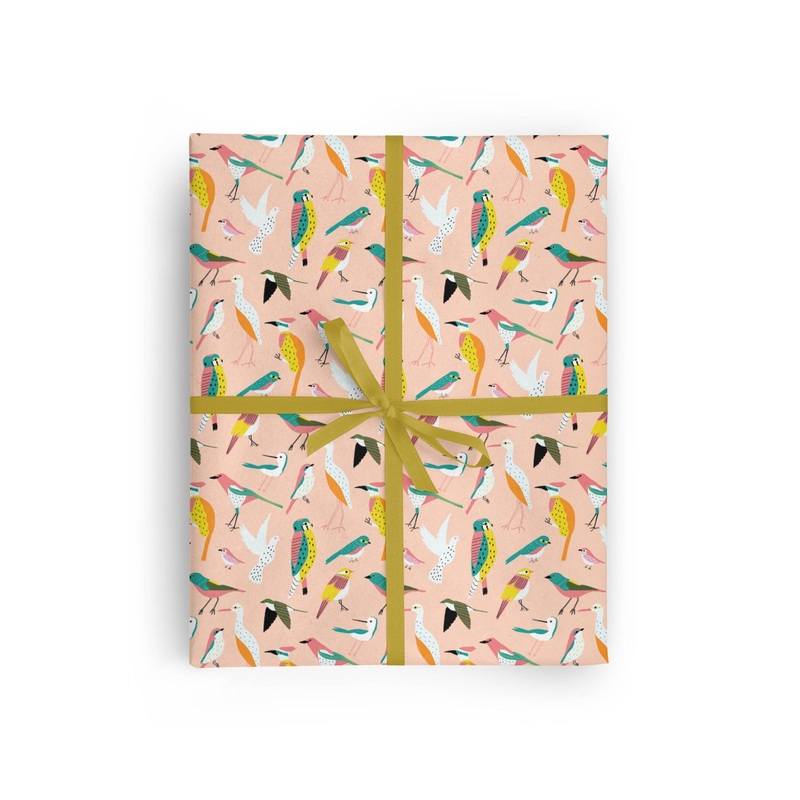 BIRDS Rolled Gift Wrap