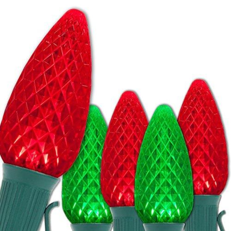 C9 Red & Green LED Commercial Outdoor Christmas Lights ?Heavy Duty Christmas String Lights