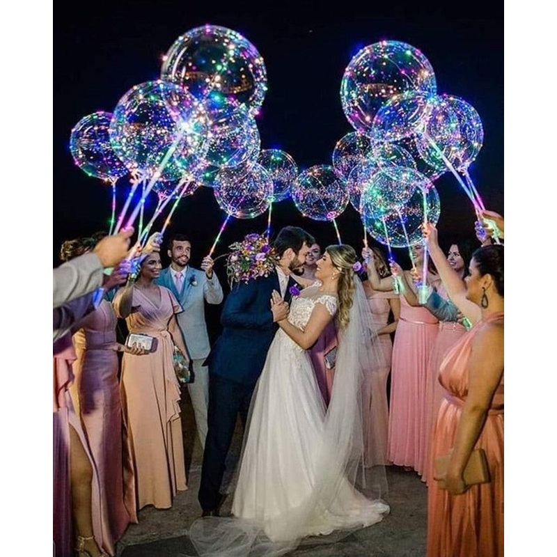 Clear Plastic Balloon Sticks Holder With Cup for Led Balloons