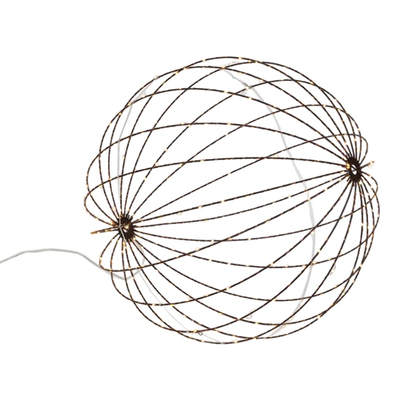 Foldable Sphere Warm White LED Copper 60cm