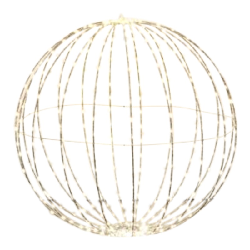 Foldable Sphere Warm White LED Metal 60cm