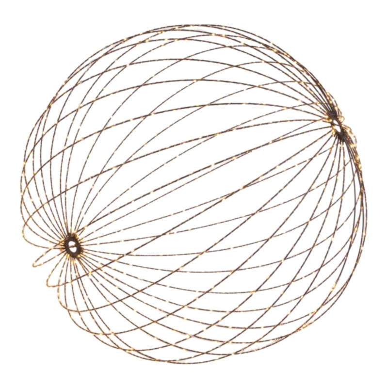 Foldable Sphere Warm White LED Metal Copper - 80cm