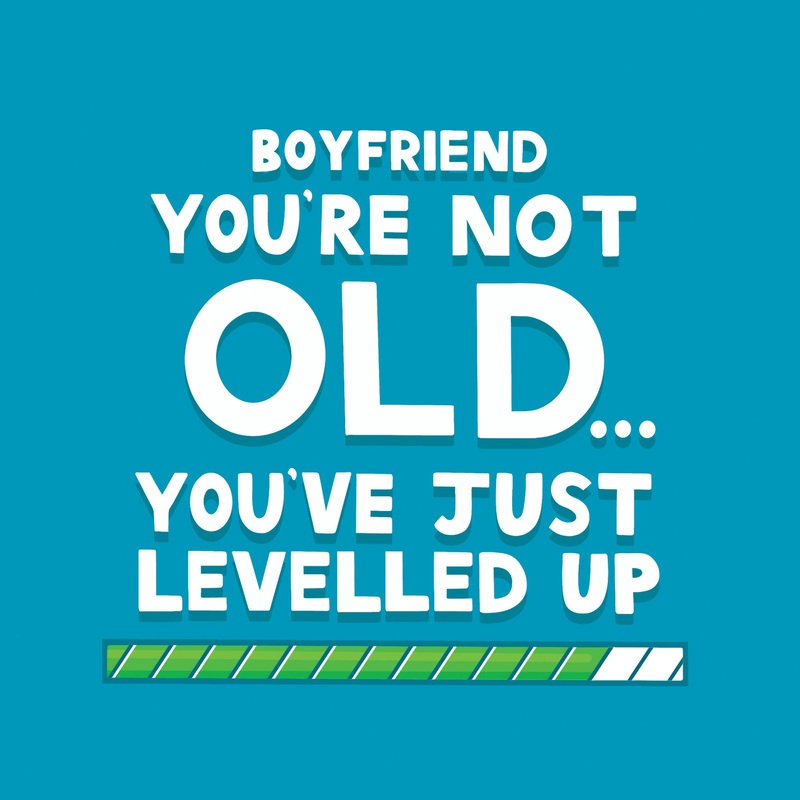 Happy Birthday Boyfriend You've Just Levelled Up Card