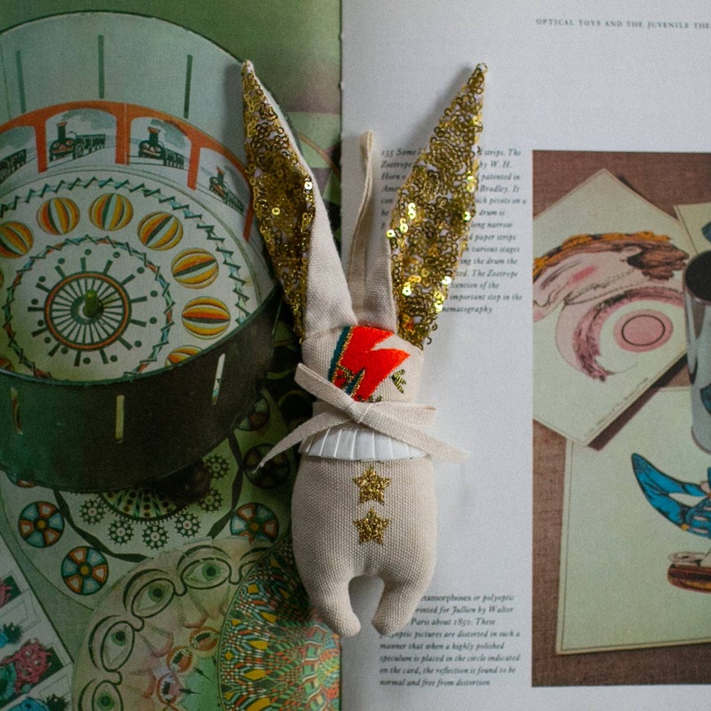 Mini Bowie Bunny Cotton-Filled Ornament