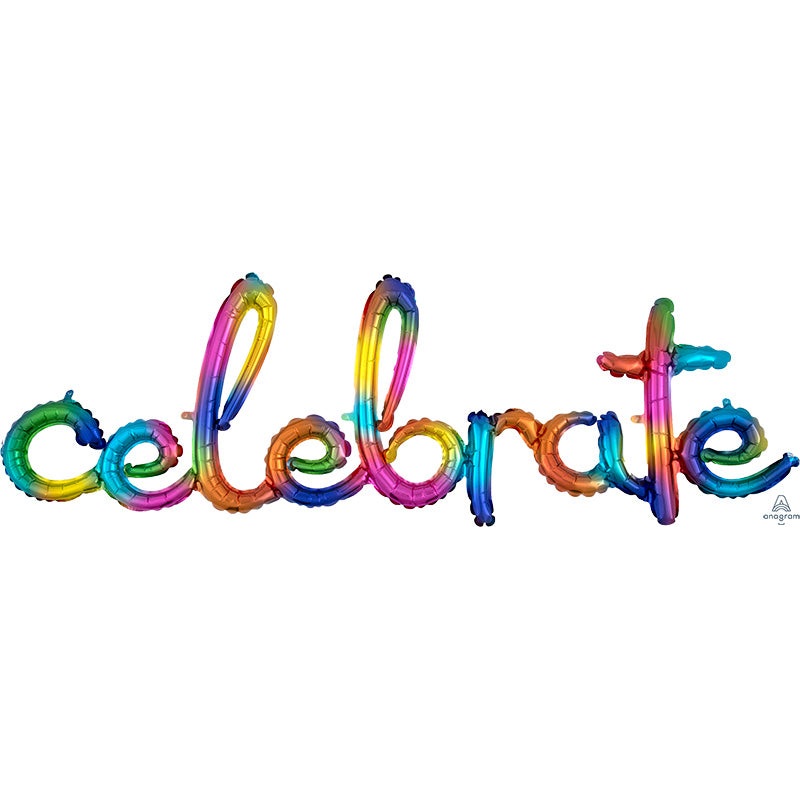 Rainbow Celebrate Air-Filled Balloon Decoration