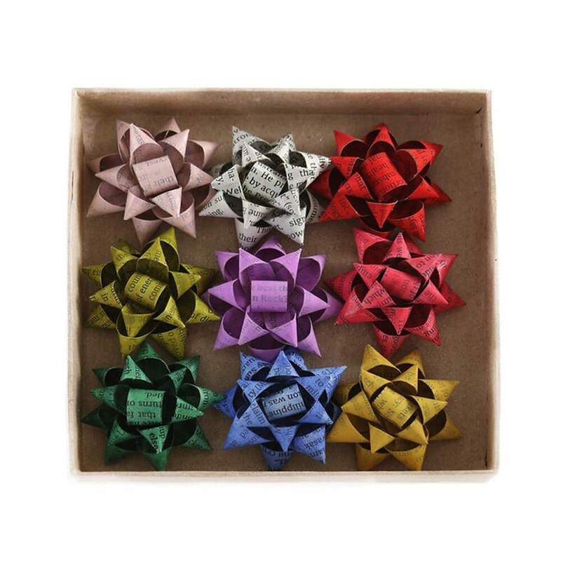 Recycled Package Small Bow Decoration 2.25"