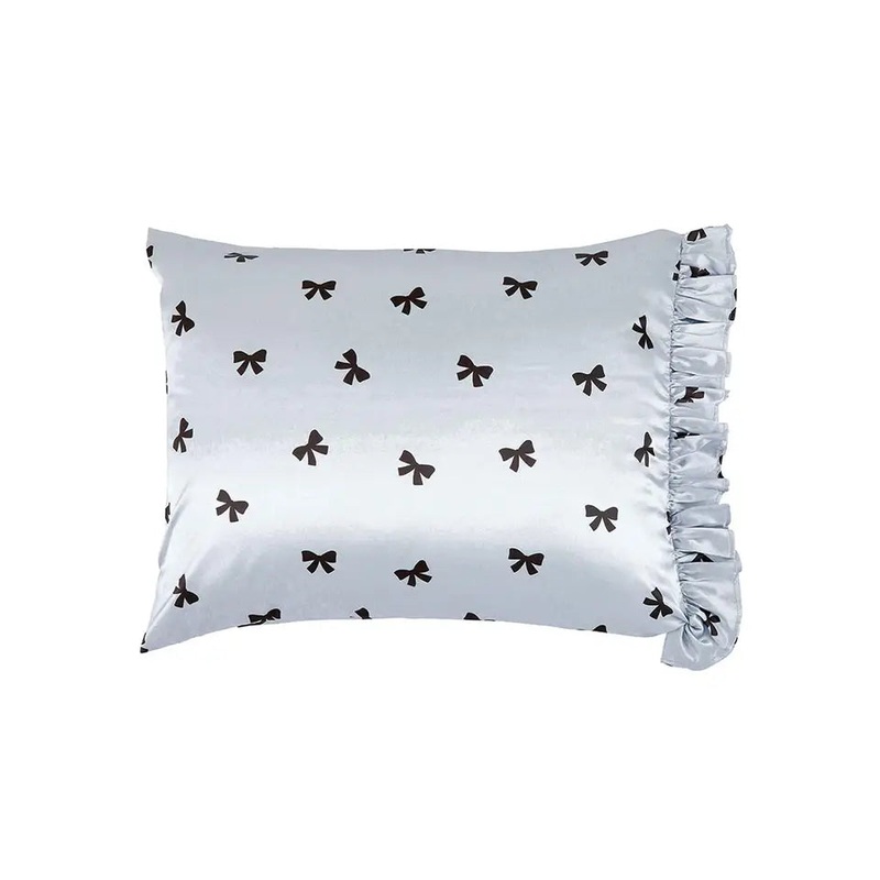 Ruffled Satin Pillowcase - Bows