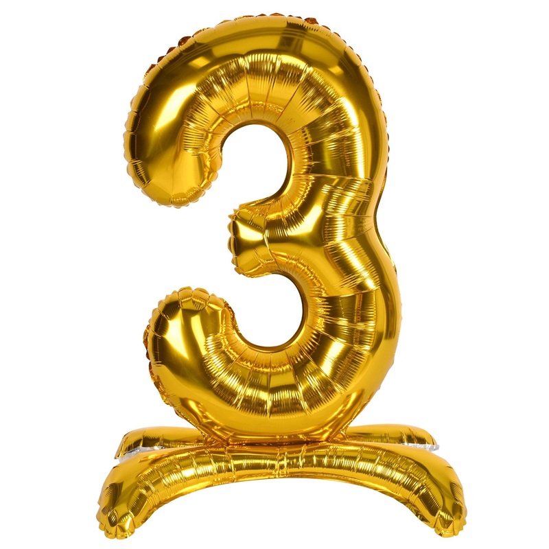 Self-Standing Balloon Number 3 (6 Packages)