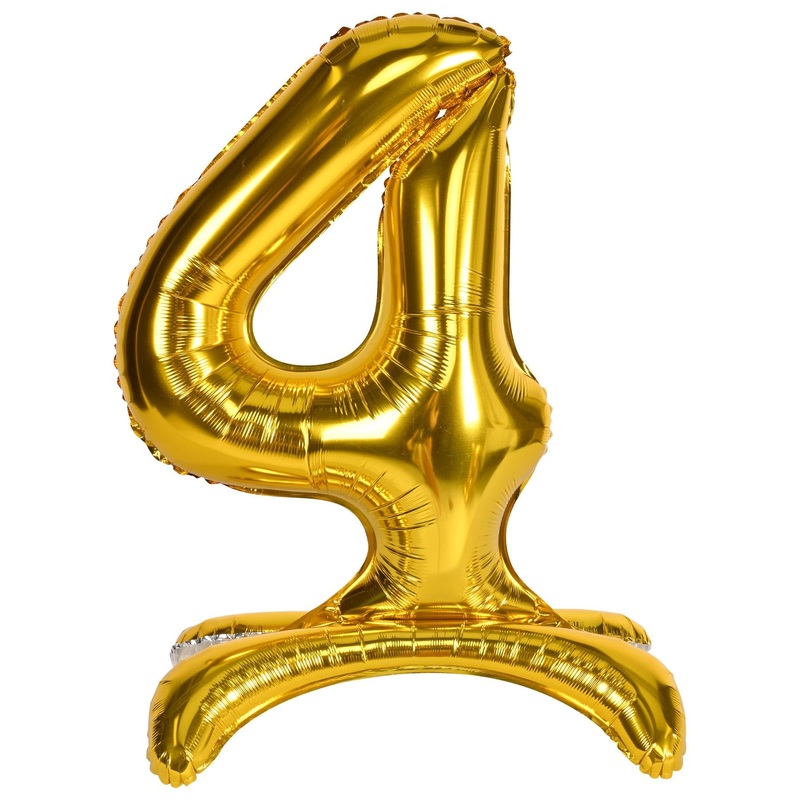 Self-Standing Balloon Number 4 (6 Packages)