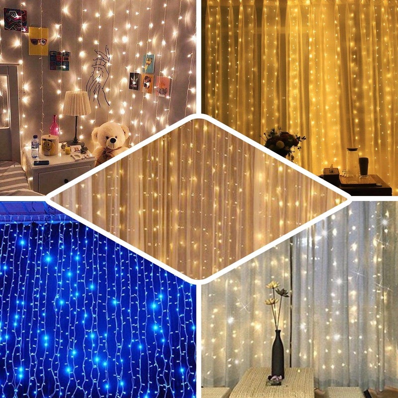 Twinkle Star 300 LED Window Curtain String Light Wedding