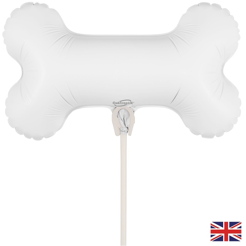 13" Mini Airfill Only Dog Bone (For Air) Packaged Oaktree Brand Mylar/Foil Balloon