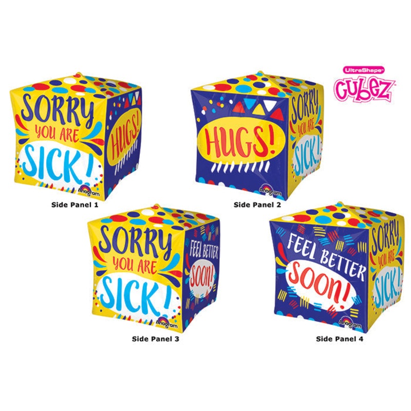 15" Jumbo Get Well Sentiments Balloon Packaged
