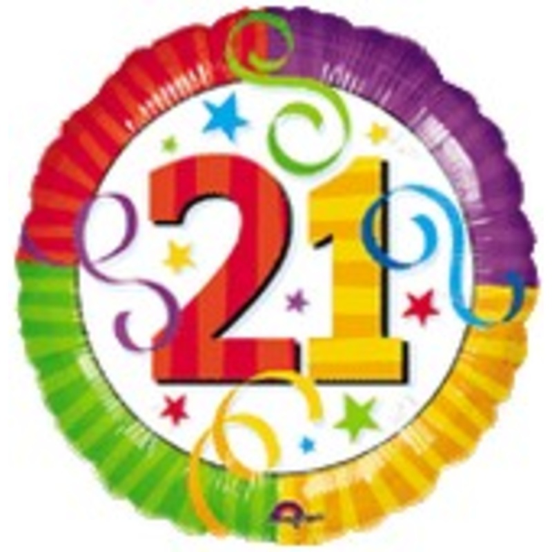 18" Perfection 21 Balloon Packaged