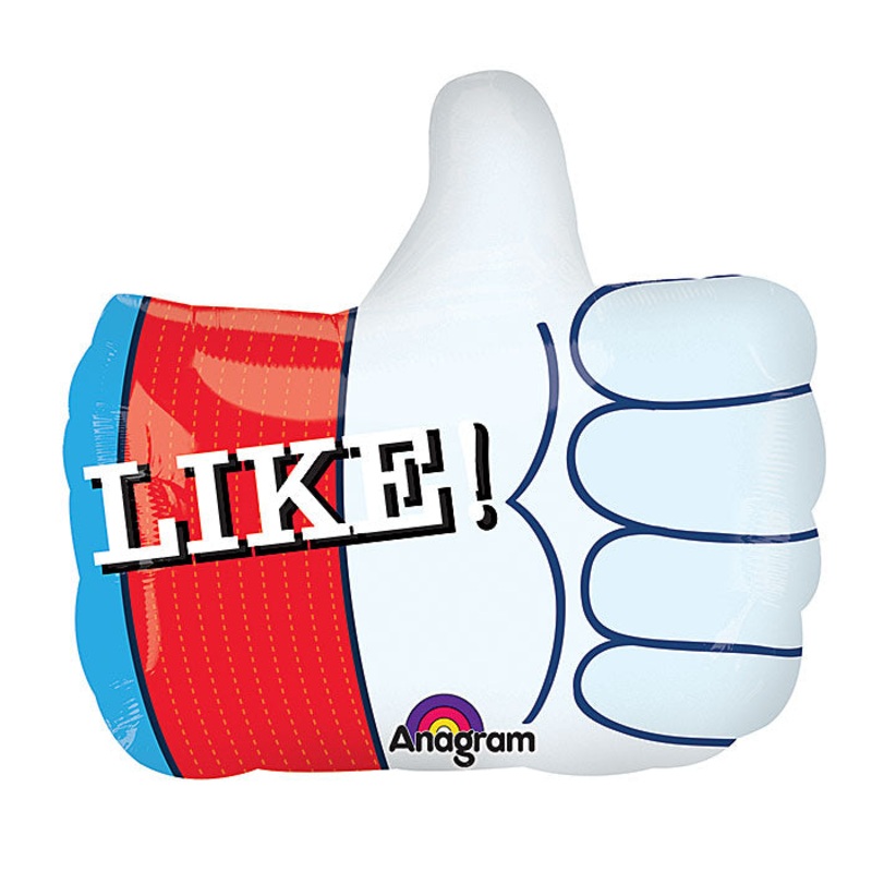 19" Junior Shape LIKE! Balloon Packaged
