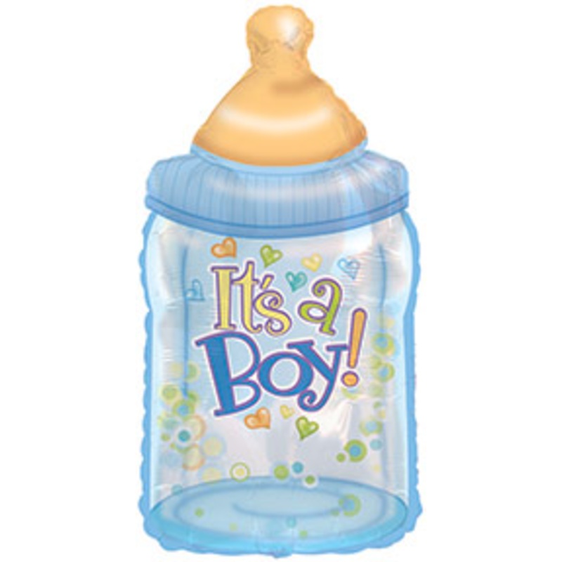 33" It's a Boy Bottle Balloon Packaged