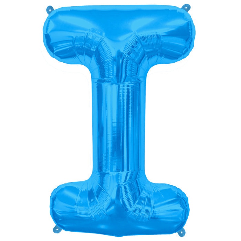 34" Northstar Brand Packaged Letter I - Blue Foil Balloon